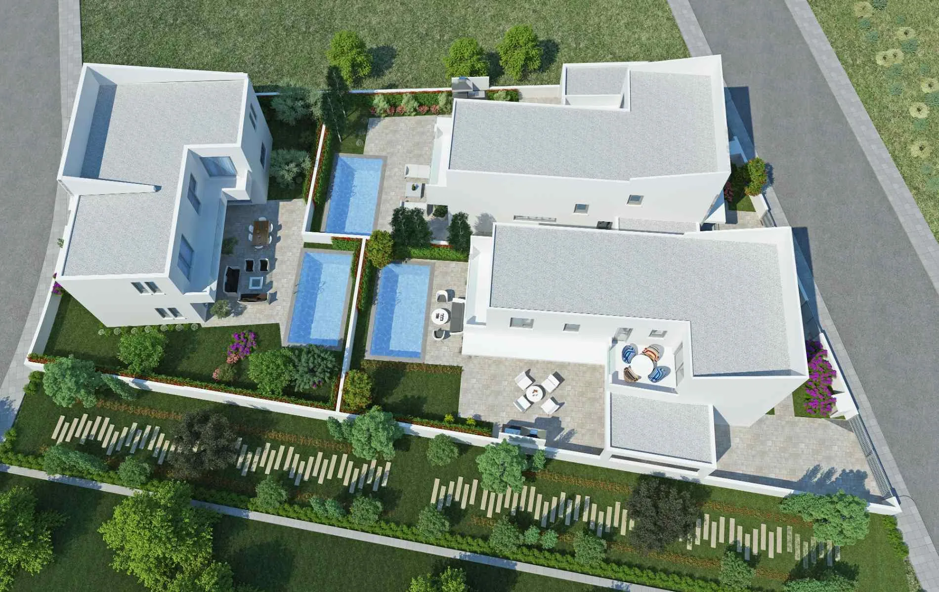 Nautilus Houses, completed luxury houses in Oroklini, Cyprus